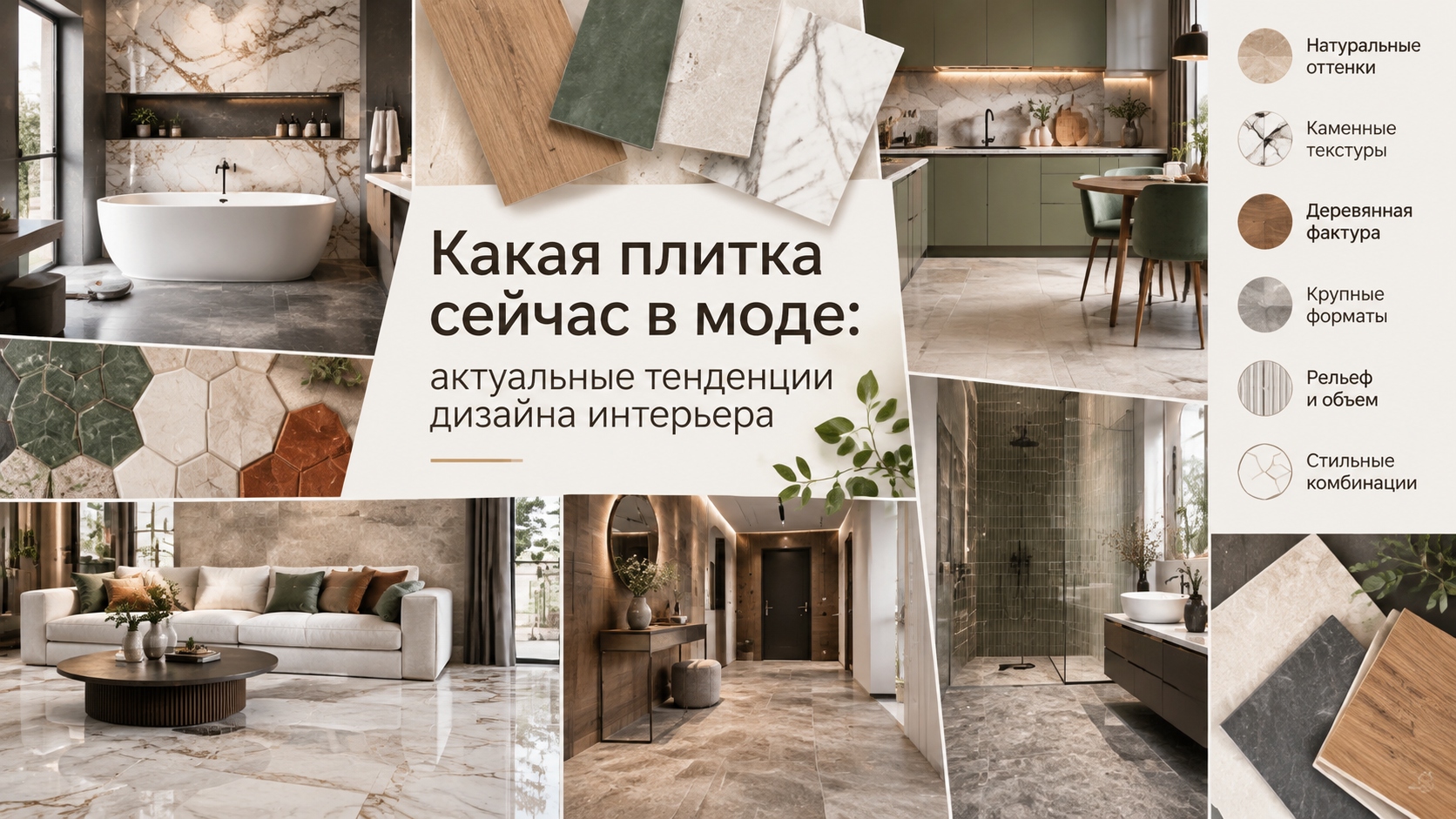 Какая плитка сейчас в моде: актуальные тенденции дизайна интерьера